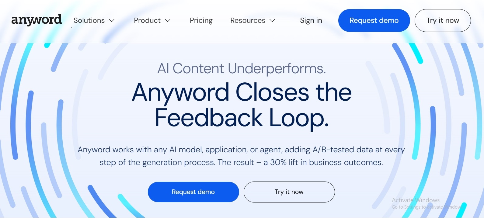 Anyword AI writing tool for data-driven marketing