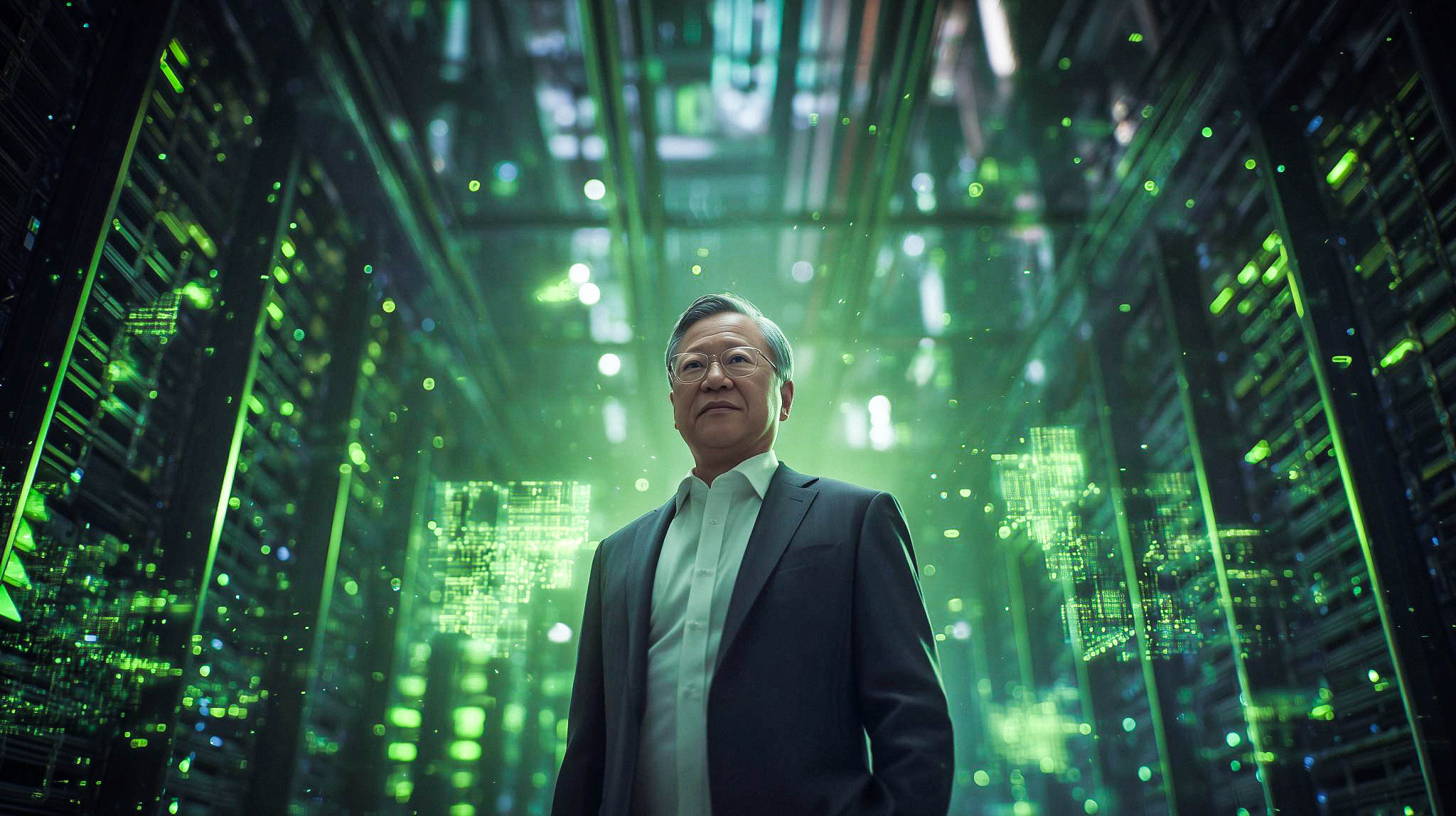 NVIDIA AI news: CEO presents Blackwell Ultra GPUs in futuristic data center