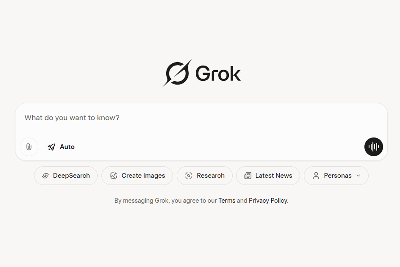 Grok AI real-time chat interface