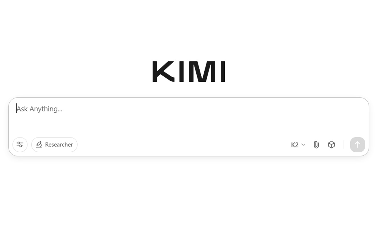 Kimi.ai AI writing interface with input field