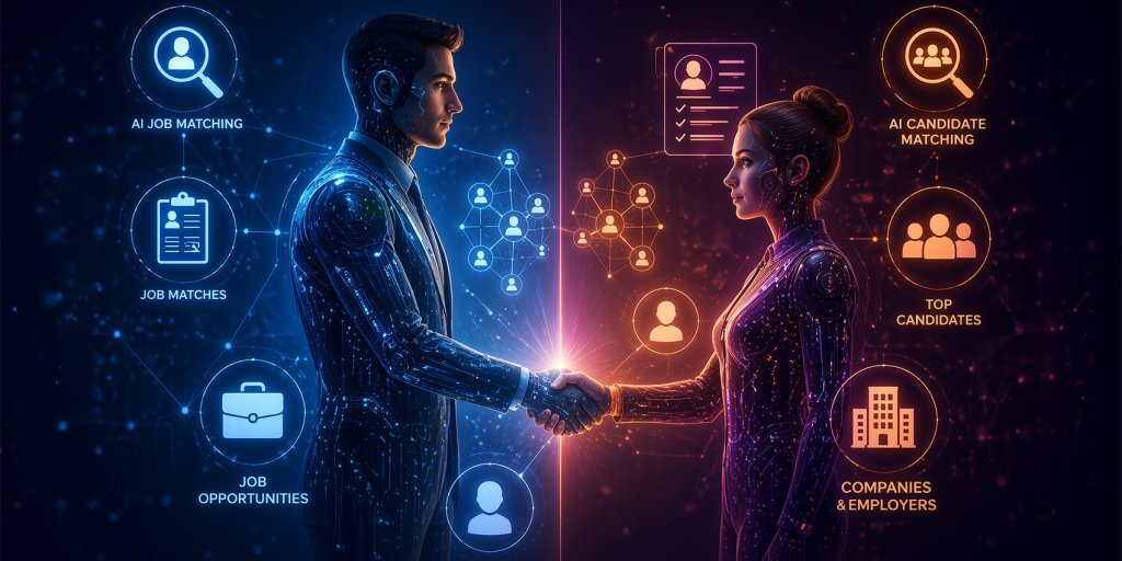 jack and jill ai review showing ai agents matching candidates and employers