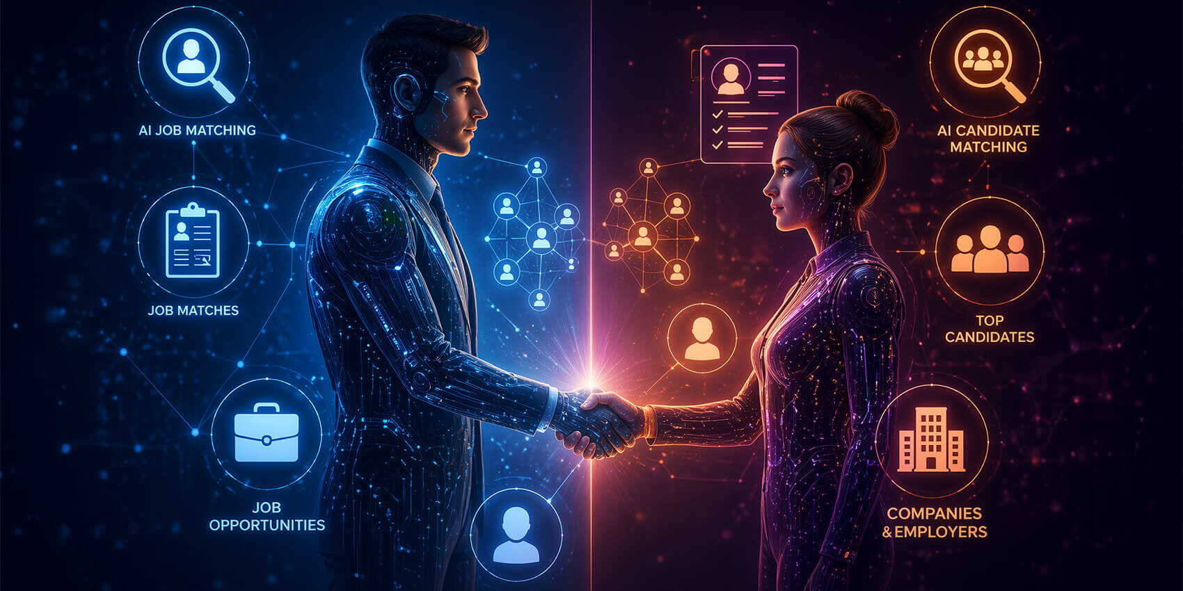 jack and jill ai review showing ai agents matching candidates and employers