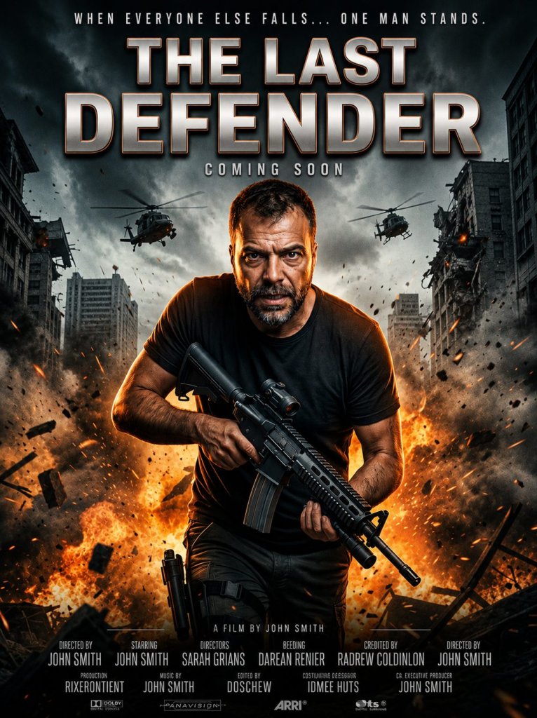 The Blockbuster Action Poster Variation