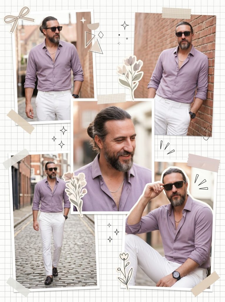 Scrapbook Collage Prompt for Men (Gemini Editorial Look)