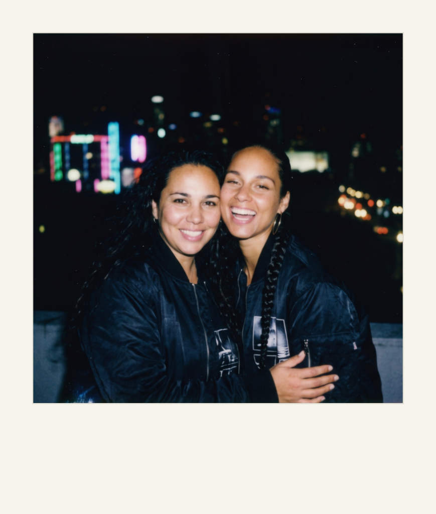 Polaroid on a Neon Rooftop