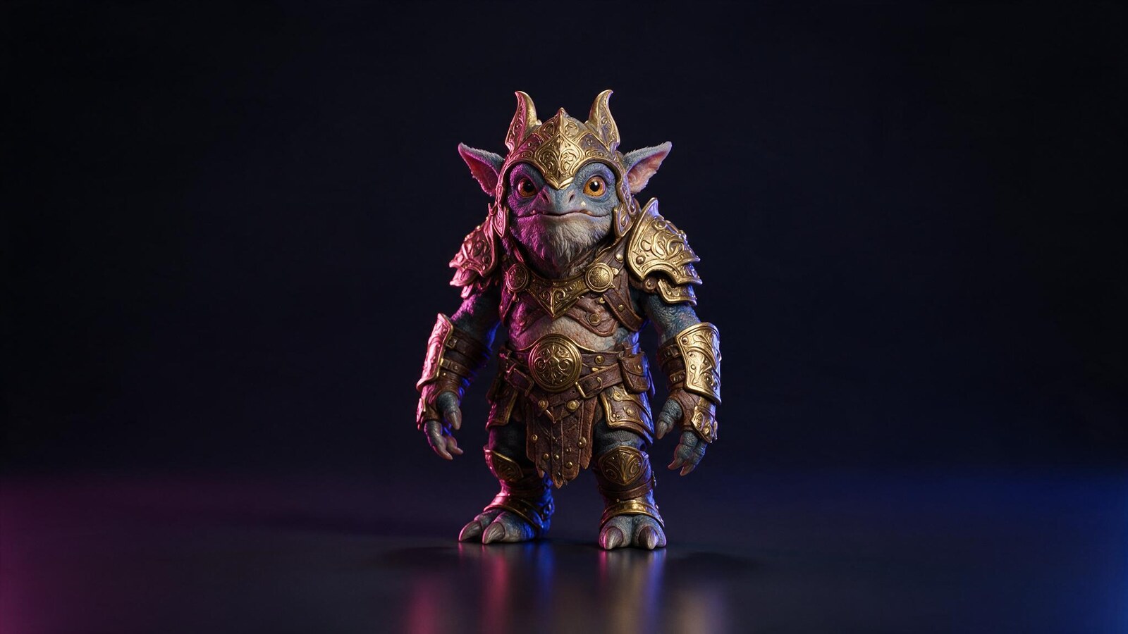 Detailed textured 3D character render for the Meshy AI review