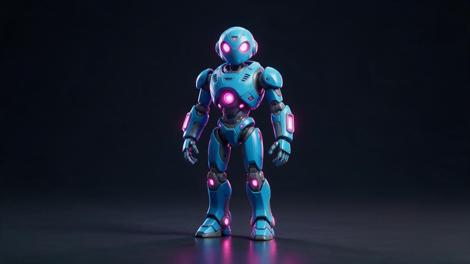 Stylized sci-fi robot character render for the Tripo AI review