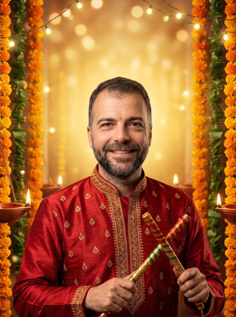 A Happy Navratri greeting poster