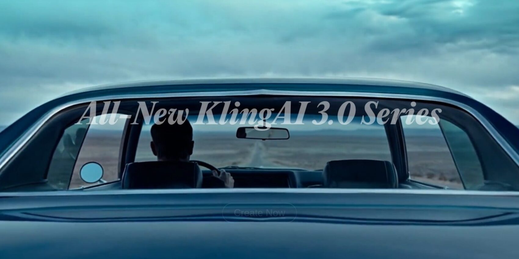 Kling AI review: the KlingAI 3.0 Series homepage hero, a cinematic in-car shot generated by the model