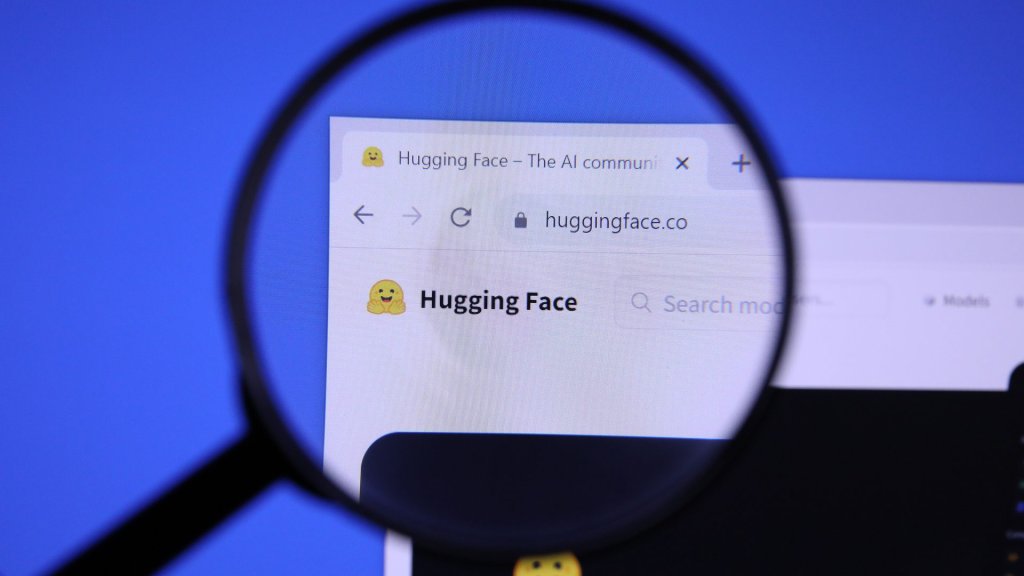 Laya AI model on Hugging Face: the Hugging Face site under a magnifying glass, where Convai hosts the open weights
