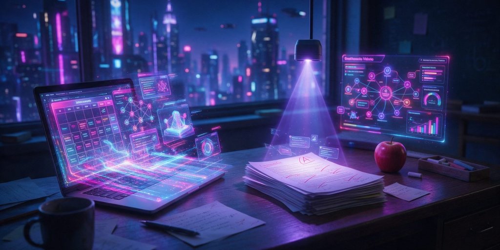 Magic School AI review: AI tools for teachers on a lesson planning desk