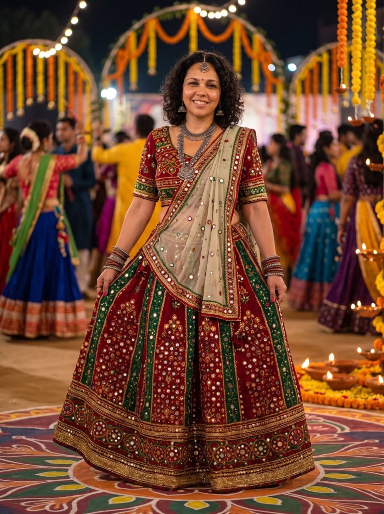 The chaniya choli garba portrait