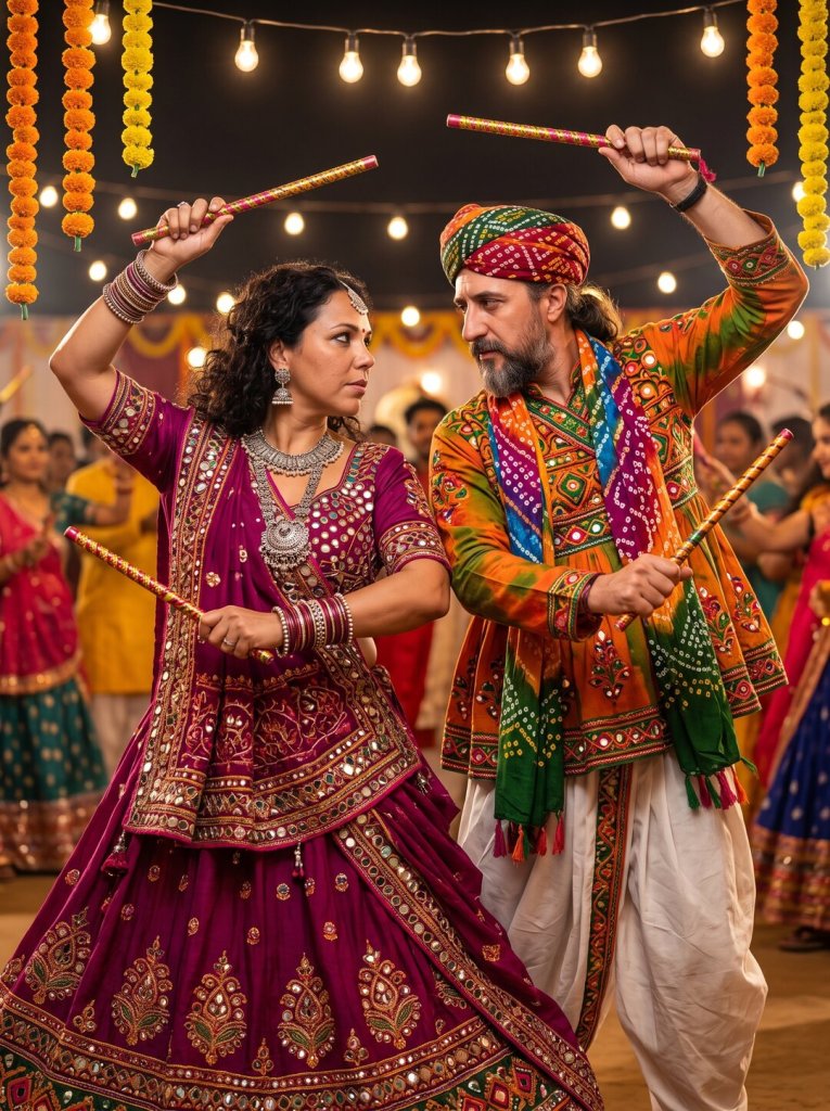 The garba couple portrait