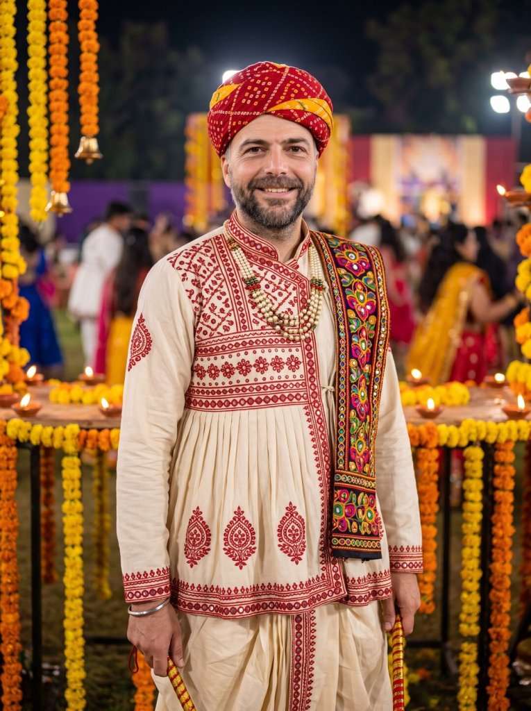 The kediyu and dhoti garba look