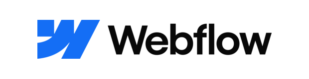 Webflow logo, an AI website builder for designers