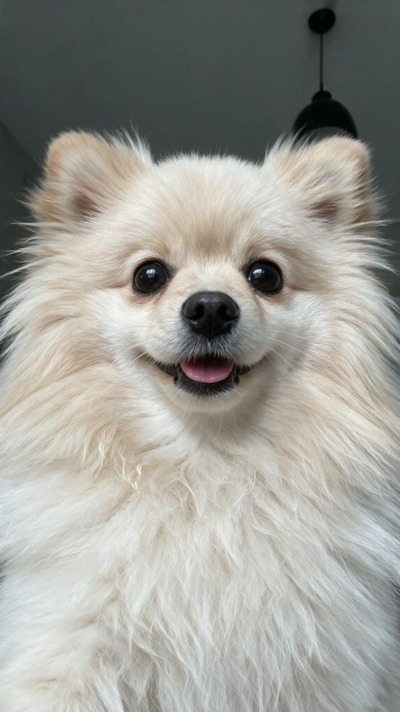 Close-up dog selfie