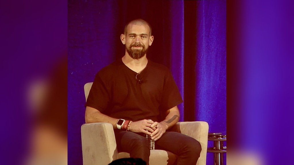 Dessa AI voice model news: Jack Dorsey, whose company Block built Dessa, seated on stage