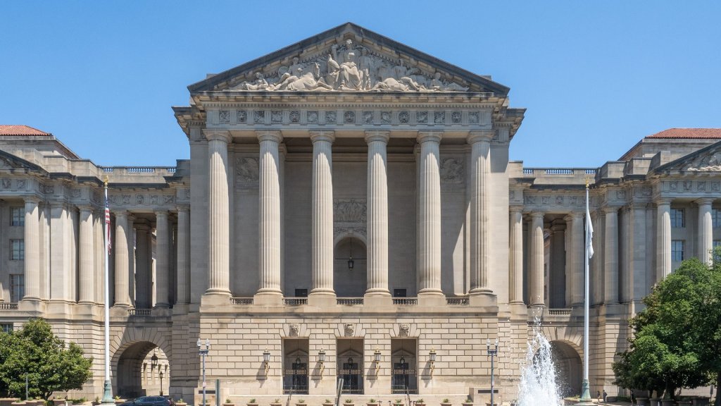 trump launched america.gov ai: the Andrew W. Mellon Auditorium in Washington, D.C., where the launch event took place
