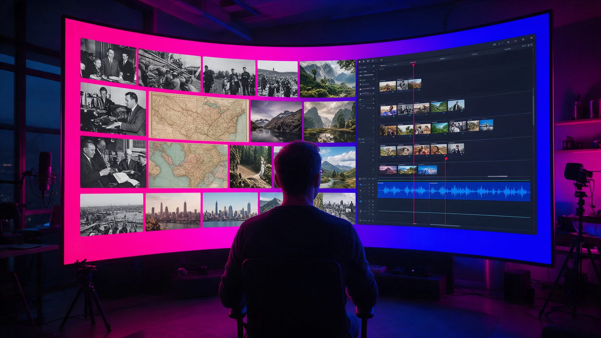 VidRush AI review: a creator watching documentary footage assemble into a long-form video