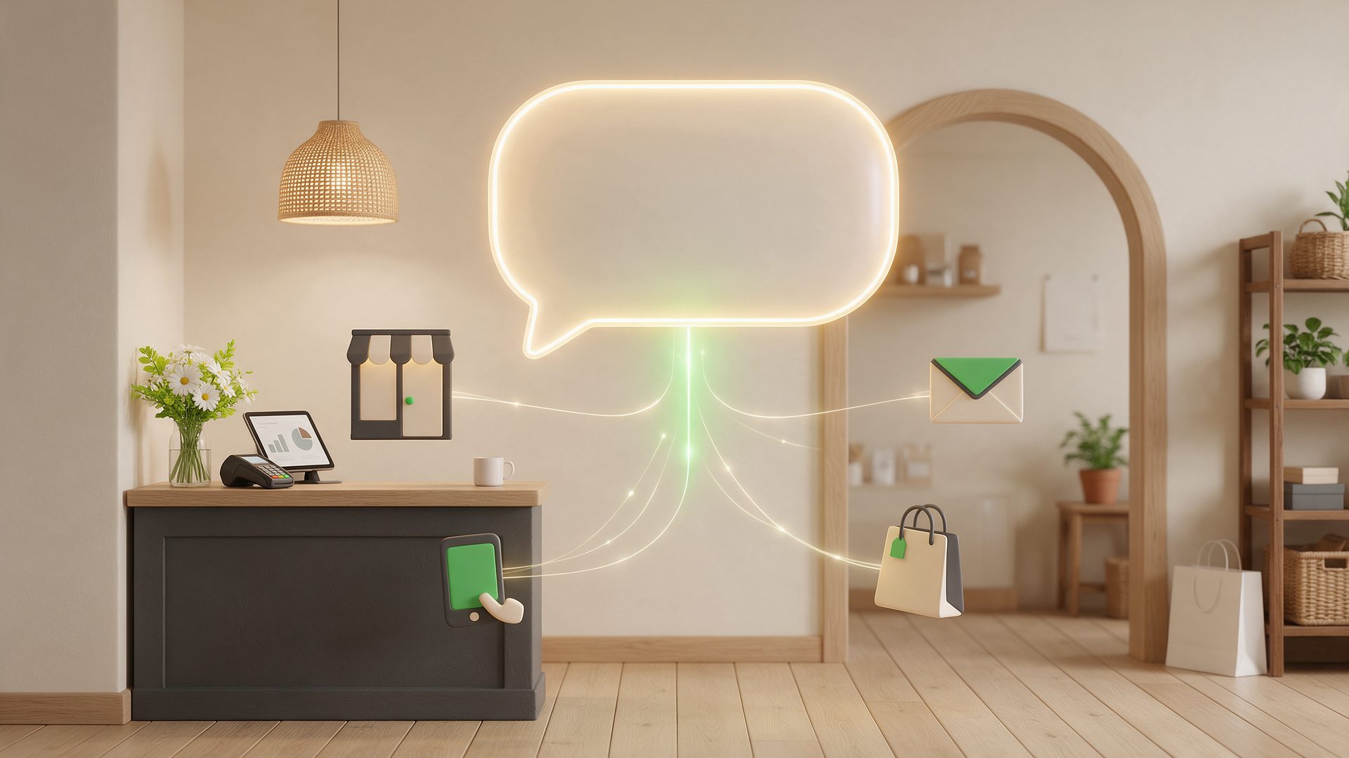 What is an AI chatbot platform: one assistant answering a shop on several channels